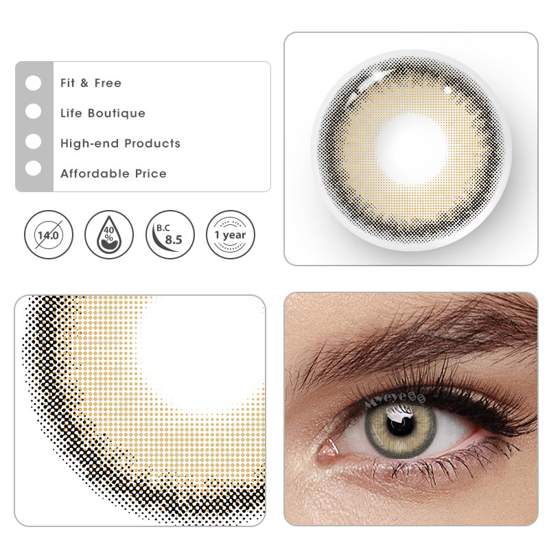 MYEYEBB Fox's Eye Brown Prescription Colored Contact Lenses - image 7