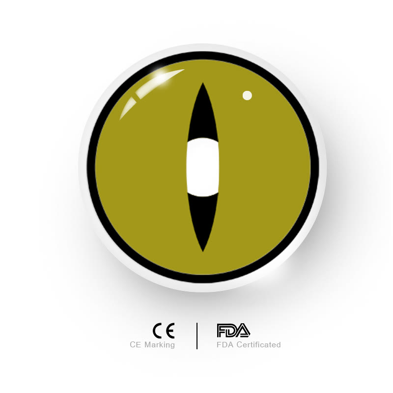 MYEYEBB Maru Green Cat Eye Cosplay Colored Contact Lenses  - image 6