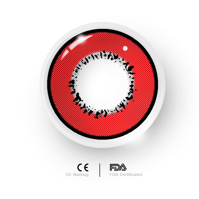 MYEYEBB Elements Red Prescription Cosplay Colored Contact Lenses  - image 5
