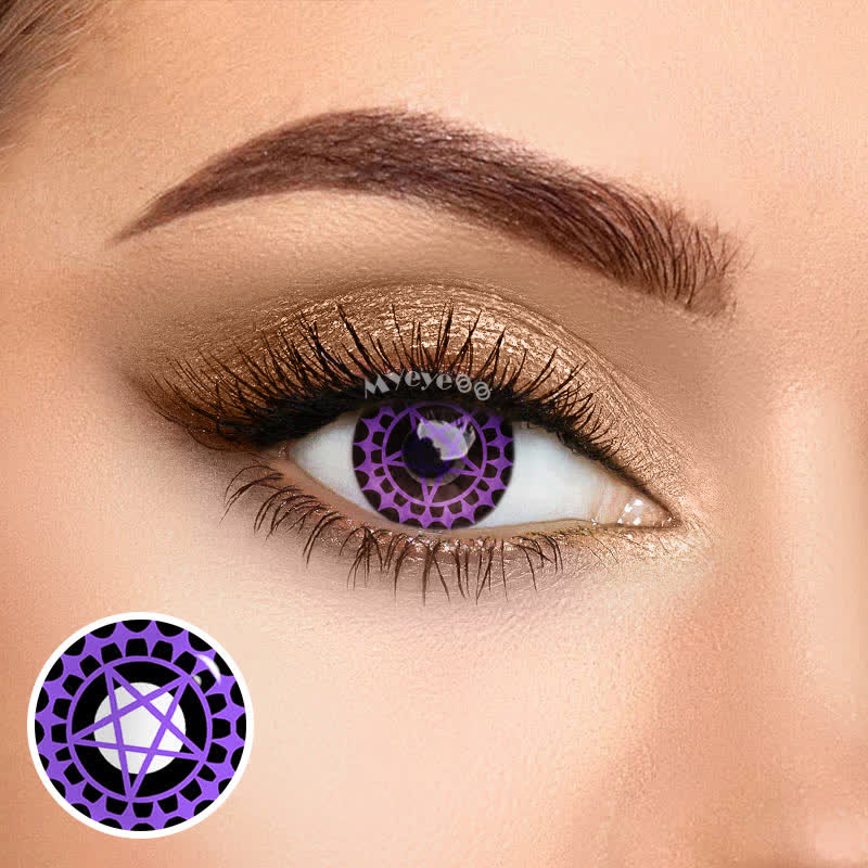 MYEYEBB Blind Ciel's Contract Purple Cosplay Colored Contact Lenses - Ciel's Contract Purple - 0.00 - RY114_VT - image 1