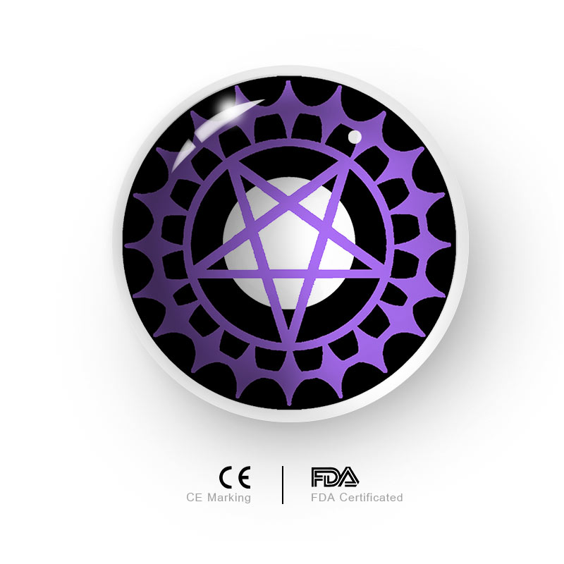 MYEYEBB Blind Ciel's Contract Purple Cosplay Colored Contact Lenses - image 2