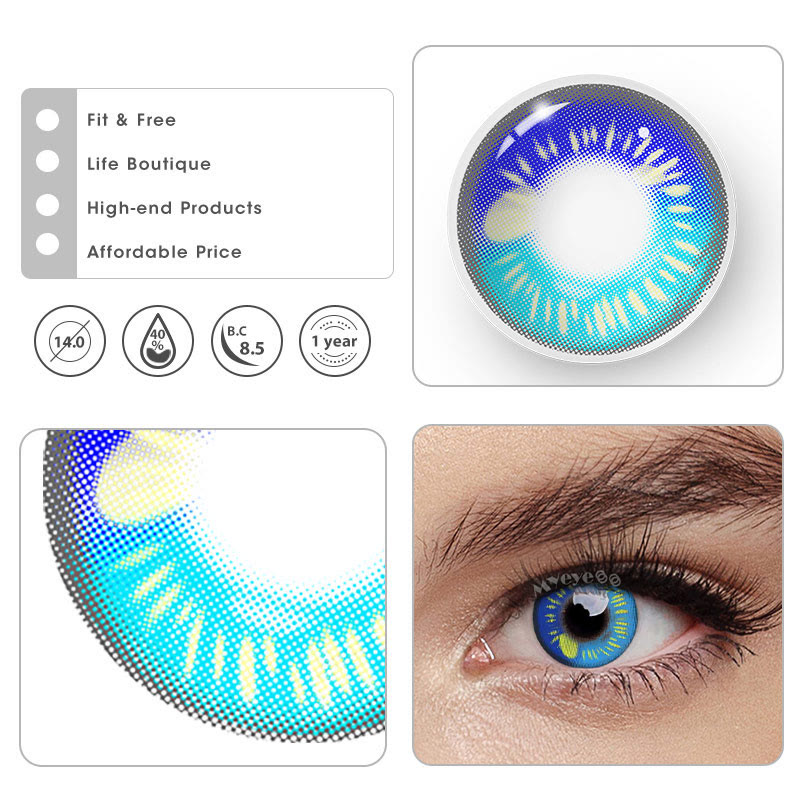 MYEYEBB Anime Tear Blue Prescription Cosplay Colored Contact Lenses - image 8