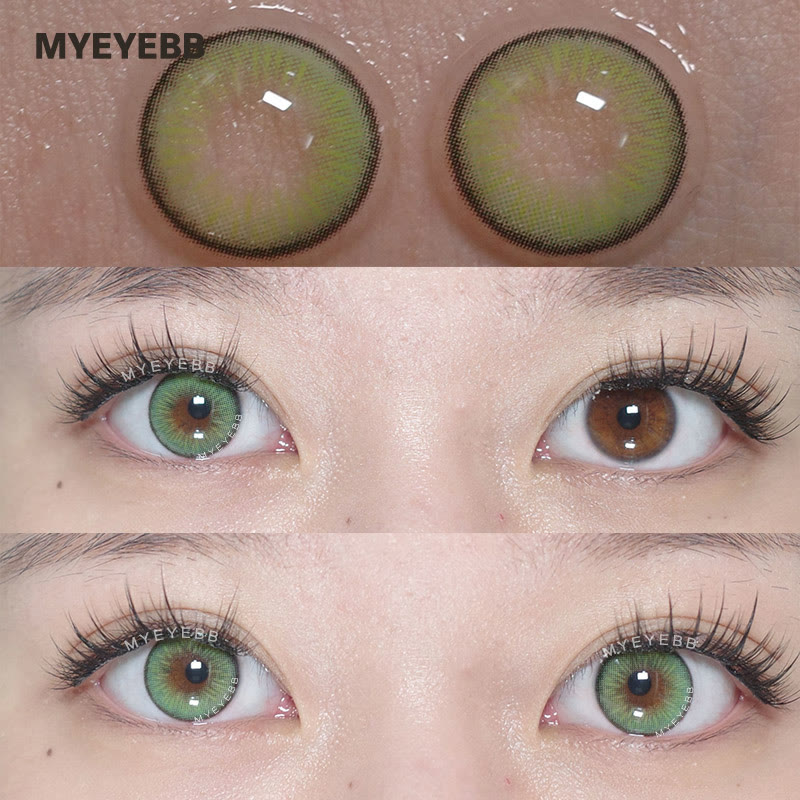 MYEYEBB Nowhere S37 Green Prescription Colored Contact Lenses - image 4