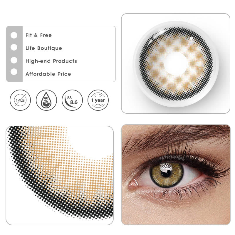 MYEYEBB Norko Brown Prescription Colored Contact Lenses - image 13