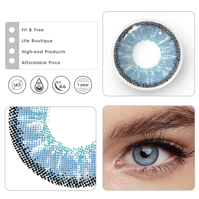 MYEYEBB Magic Hour II Vika Blue Prescription Colored Contact Lenses - image 6