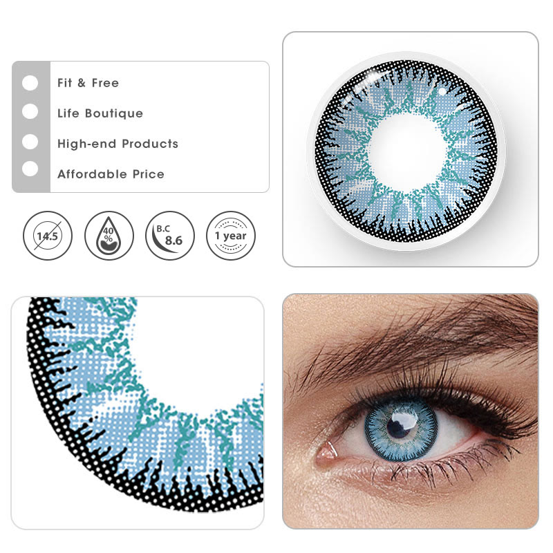 MYEYEBB Wild Nature Blue Prescription Colored Contact Lenses - image 9