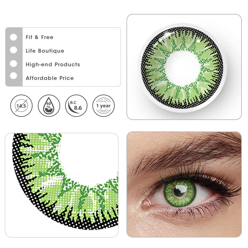 MYEYEBB Wild Nature Green Prescription Colored Contact Lenses - image 7