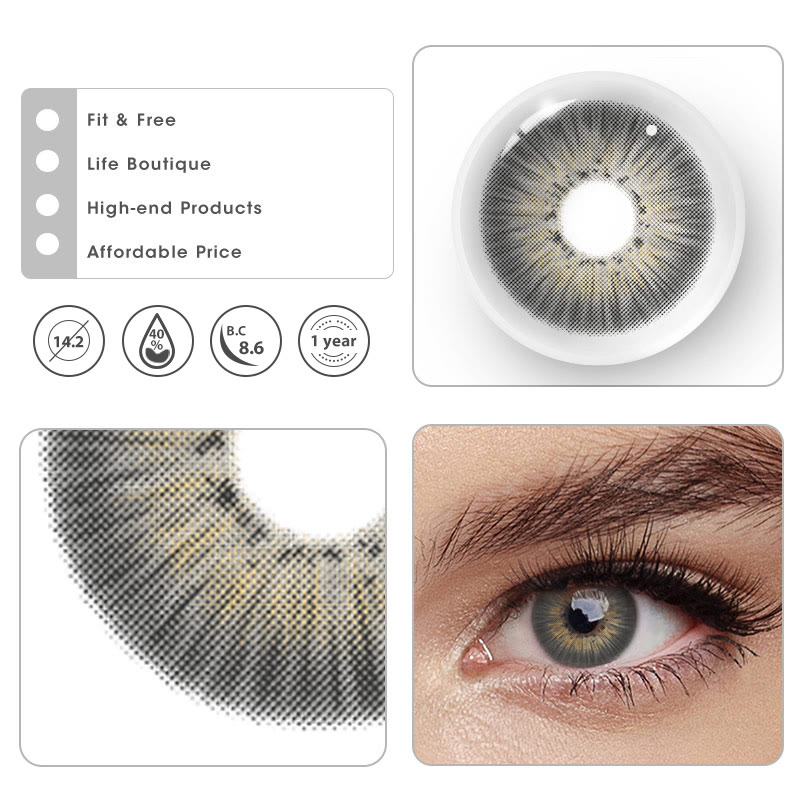 MYEYEBB New York III Grey Prescription Colored Contact Lenses - image 7