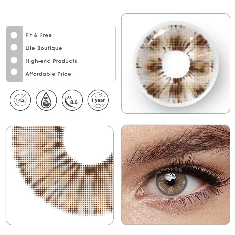 MYEYEBB Van Gogh Brown Prescription Colored Contact Lenses - image 5