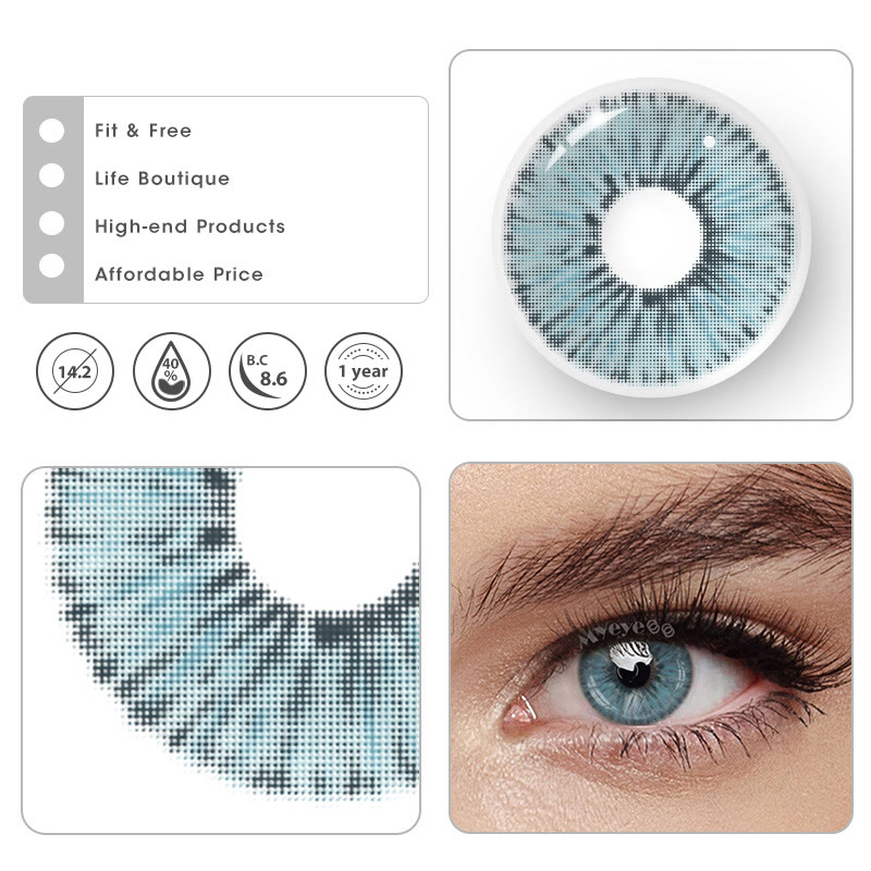 MYEYEBB Van Gogh Blue Prescription Colored Contact Lenses - image 5
