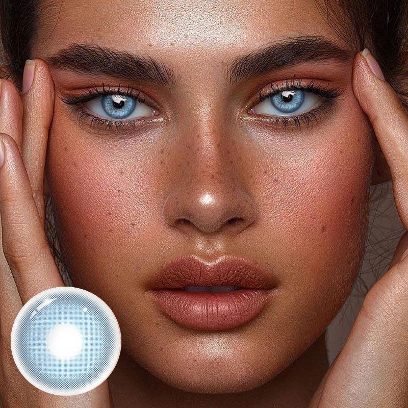 MYEYEBB Rare Iris Blue Prescription Colored Contact Lenses - image 2