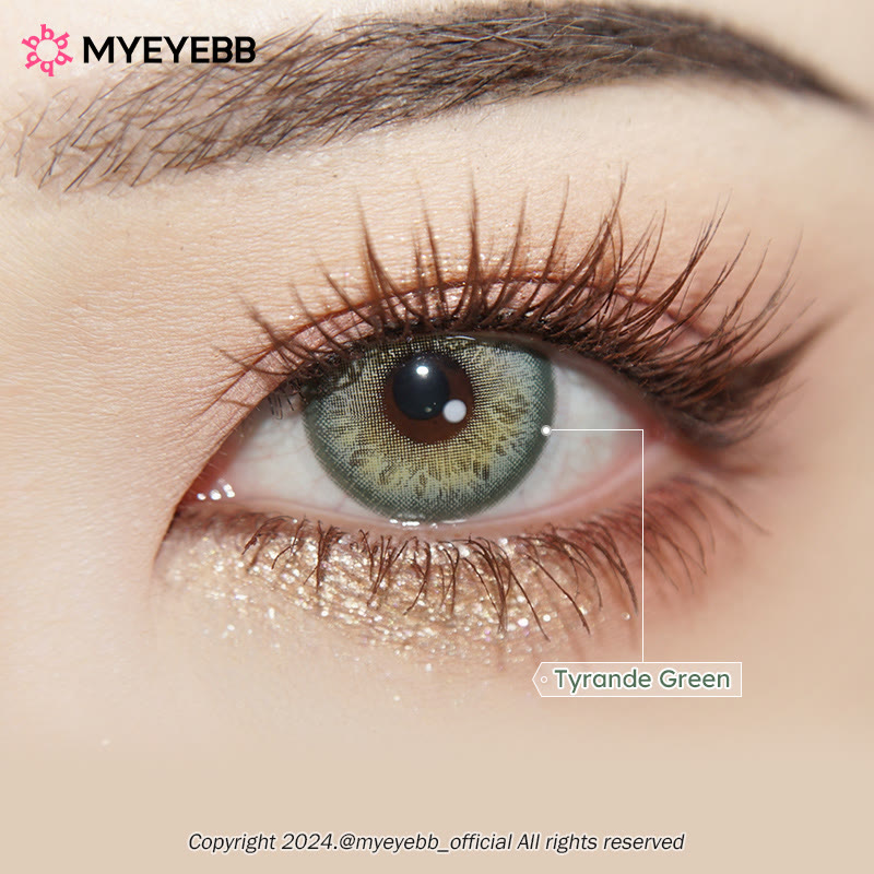MYEYEBB Tyrande Green Prescription Colored Contact Lenses - image 2