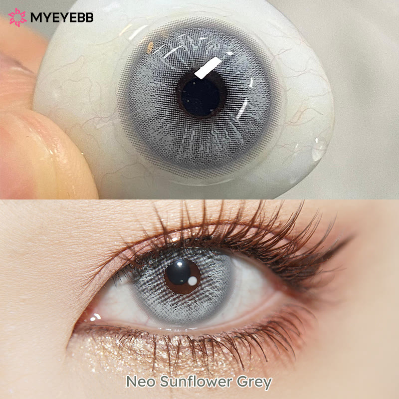 MYEYEBB Neo Sunflower Grey Prescription Colored Contact Lenses - image 5
