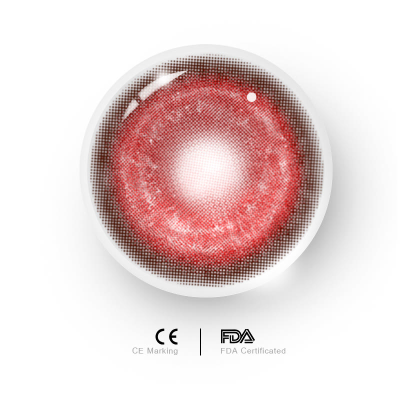 MYEYEBB Cyber Red Prescription Cosplay Colored Contact Lenses - image 12