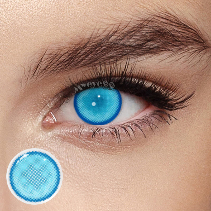 MYEYEBB Hatsune Miku Blue Prescription Cosplay Colored Contact Lenses  - Hatsune Miku Blue - -8.00 - T2000_BU - image 1