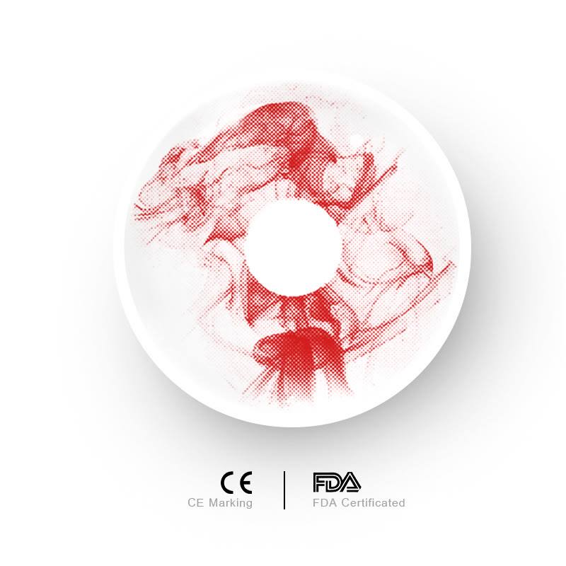 MYEYEBB Blood White Prescription Cosplay Colored Contact Lenses | 1 Day - image 7