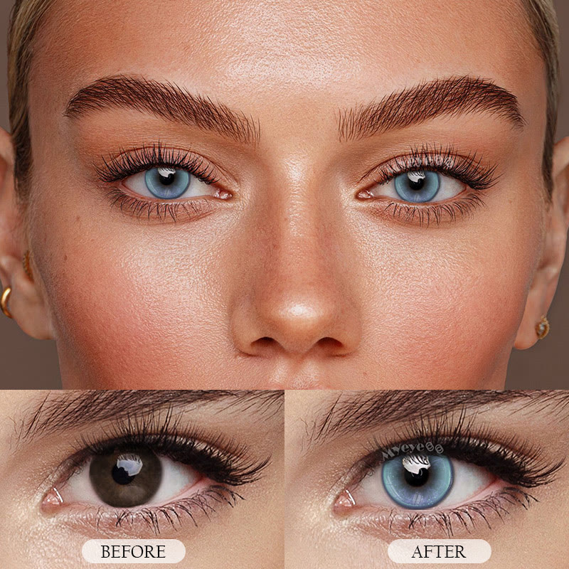 MYEYEBB Butterfly Blue Prescription Colored Contact Lenses - image 3