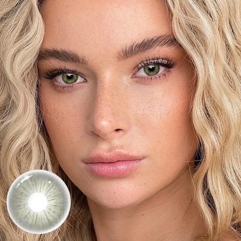 MYEYEBB Rome Times Olive Green Prescription Colored Contact Lenses - image 2