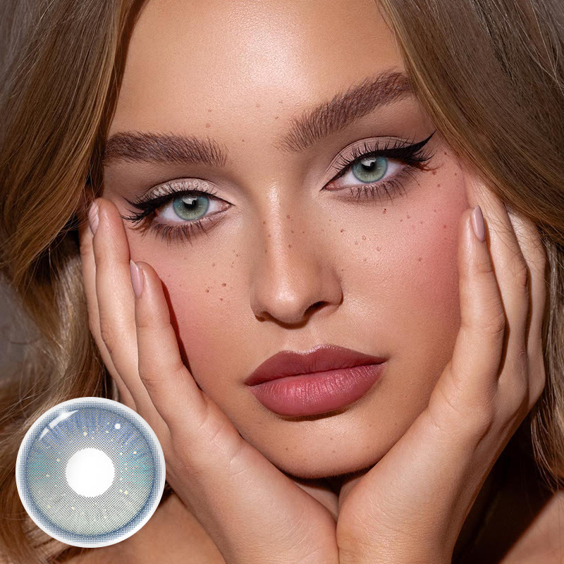 MYEYEBB Glint Blue Prescription Colored Contact Lenses - image 2