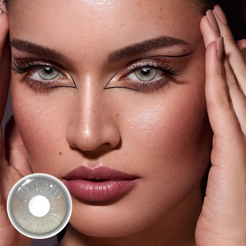 MYEYEBB Glint Grey Prescription Colored Contact Lenses - image 2