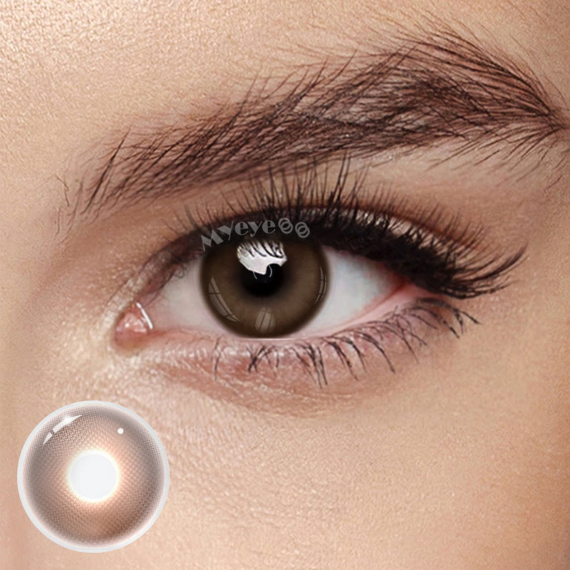 MYEYEBB Misty Orange Brown Prescrition Colored Contact Lenses | 6 Months - Misty Orange Brown (6 Months) - -8.00 - DL366_ORBN - image 1