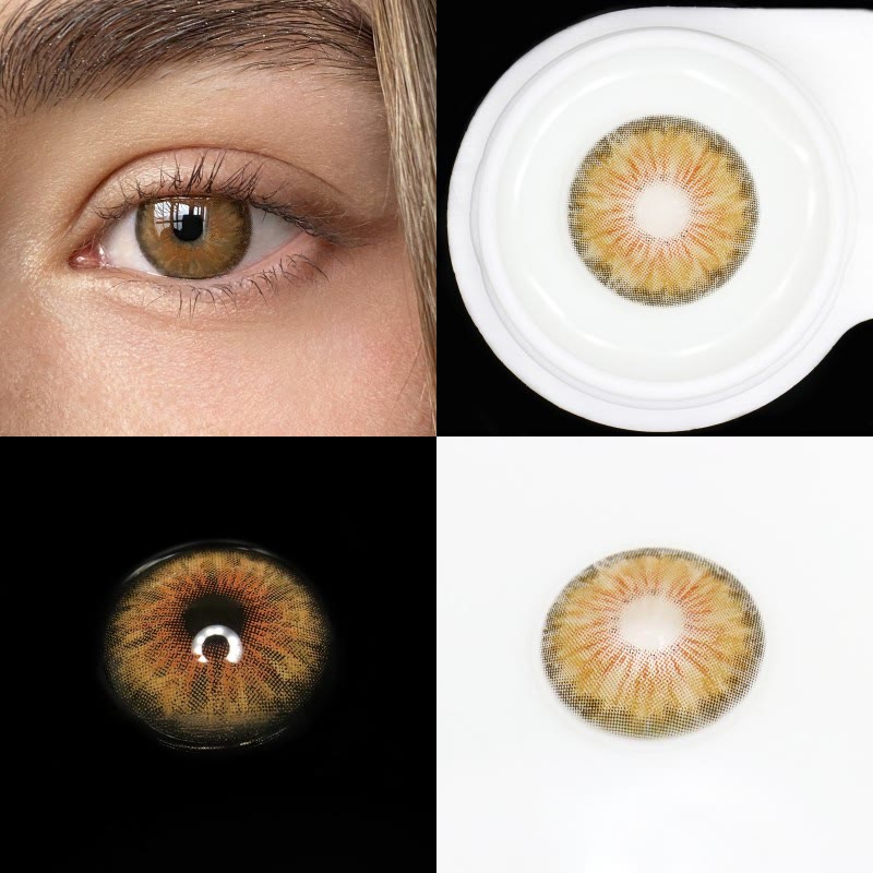 MYEYEBB Halo Iris Brown Prescrition Colored Contact Lenses - image 7