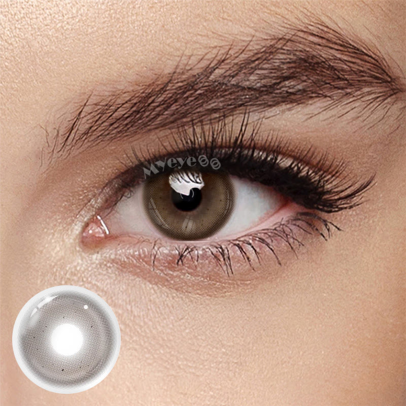 MYEYEBB Dusty Brown Prescrition Colored Contact Lenses | 6 Months - Dusty Brown (6 Months) - -8.00 - LKB2_BN - image 1