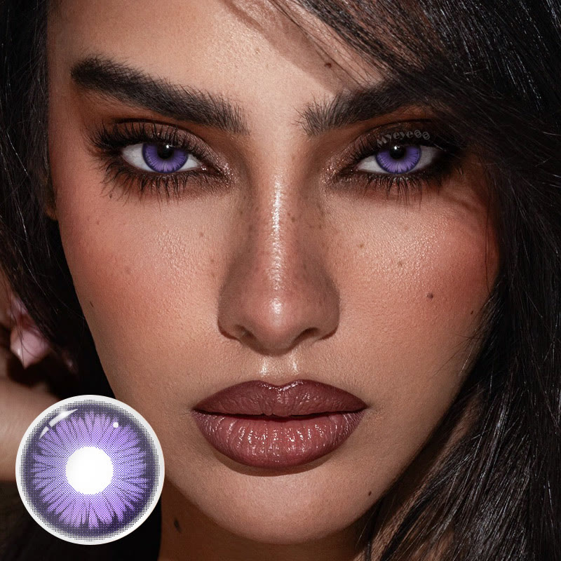 MYEYEBB Butterfly Petal Violet Prescrition Colored Contact Lenses丨6 Months - image 2