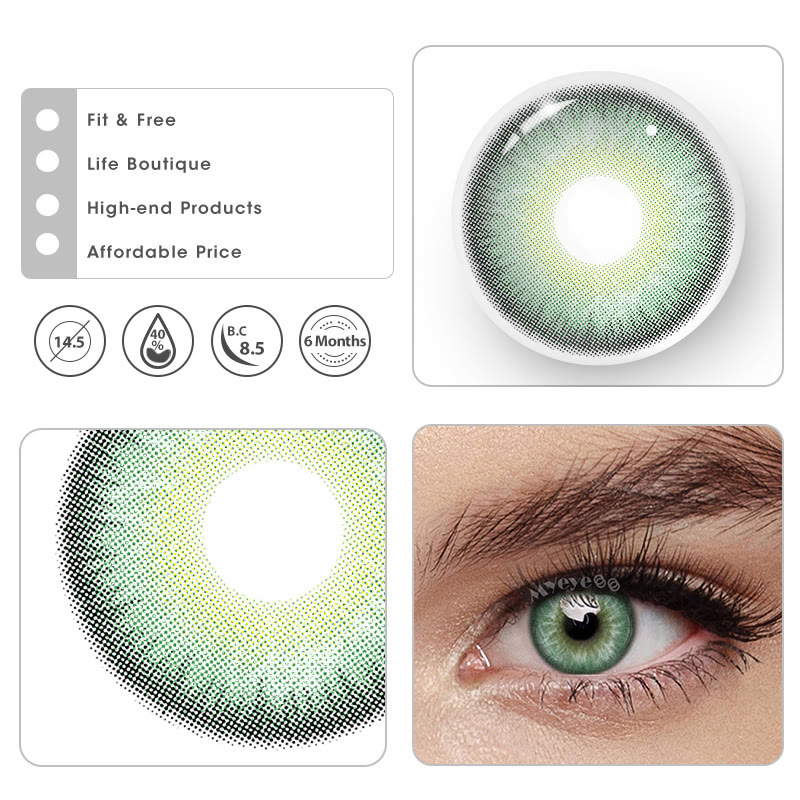 MYEYEBB Nocturne Green Prescription Colored Contact Lenses丨6 Months - image 8