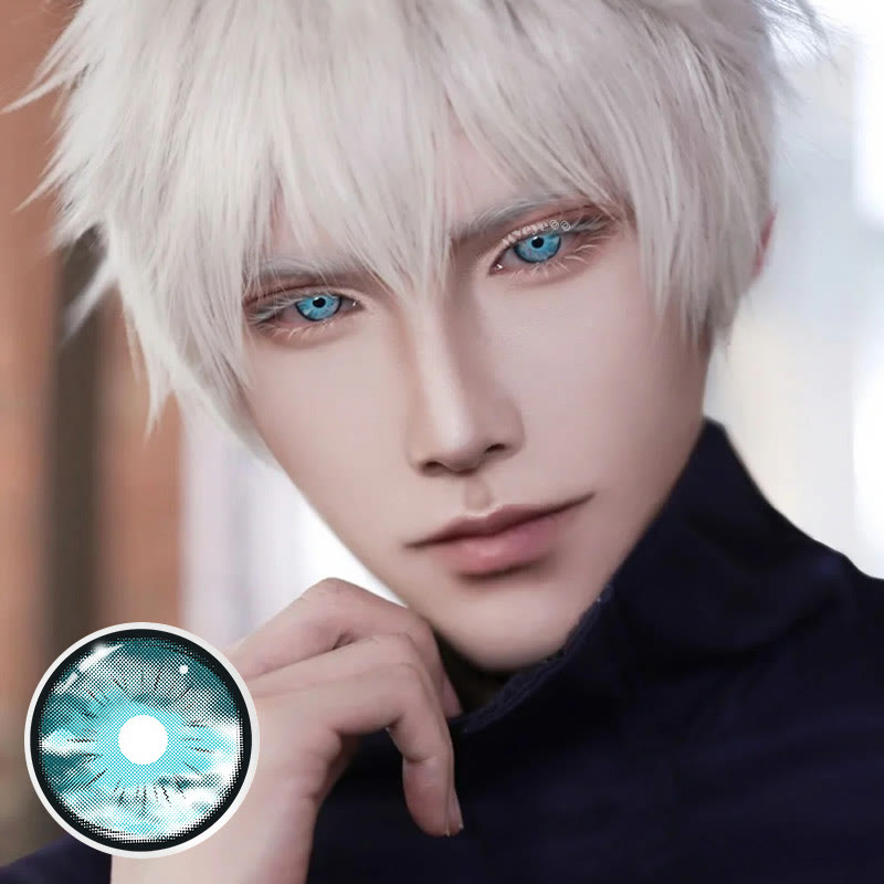 MYEYEBB Cursed Blue Cosplay Colored Contact Lenses - image 2