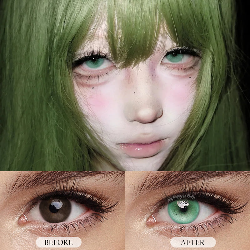 MYEYEBB Serpent Green Prescrition Cosplay Colored Contact Lenses - image 8
