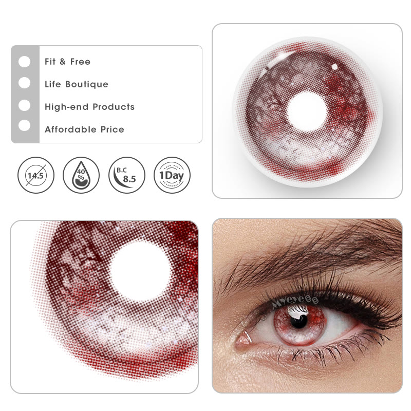 MYEYEBB Haunted Scarlet Red Cosplay Colored Contact Lenses丨6 Months - image 9
