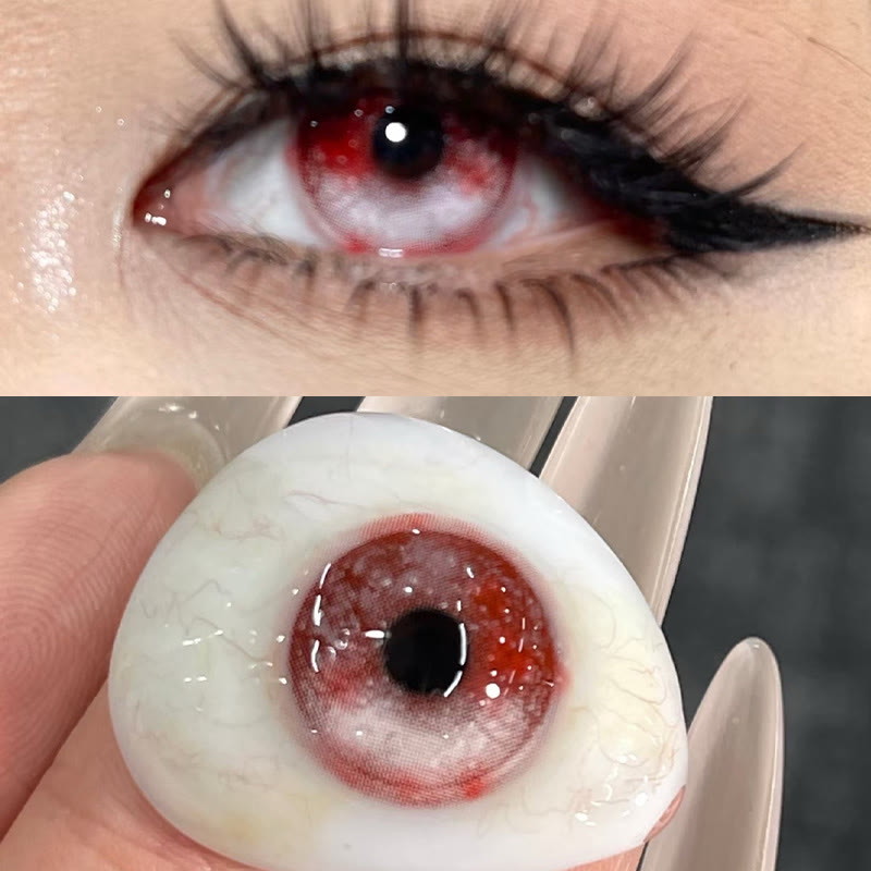 MYEYEBB Haunted Scarlet Red Cosplay Colored Contact Lenses丨6 Months - image 3