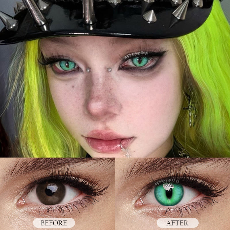 MYEYEBB Dragon Eye Green Cosplay Colored Contact Lenses丨1 Day - image 5