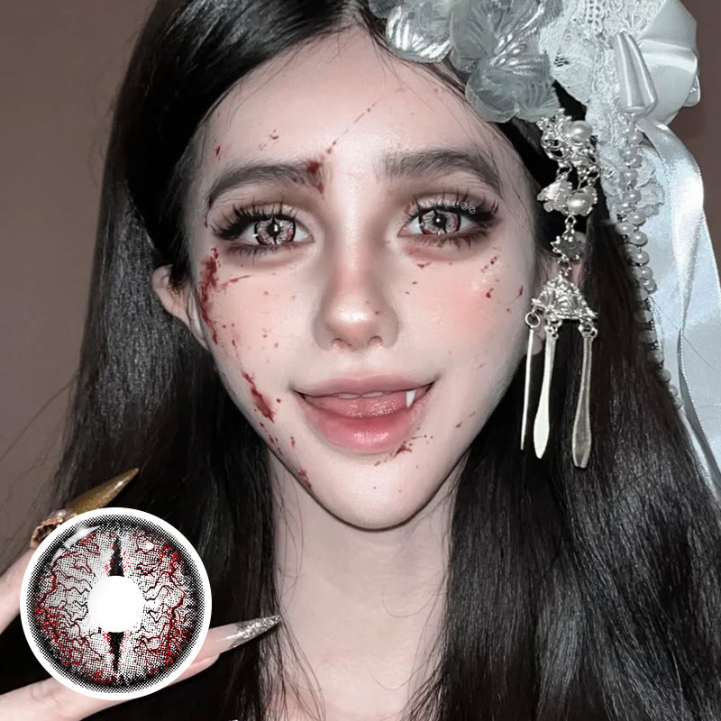 MYEYEBB Soulworm White Cosplay Colored Contact Lenses丨1 Day - image 2