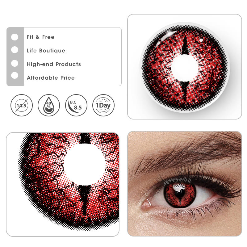 MYEYEBB Soulworm Red Cosplay Colored Contact Lenses丨1 Day - image 4