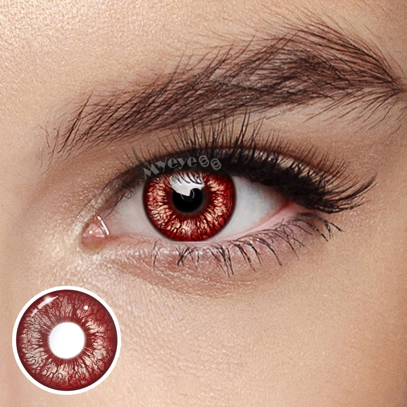 MYEYEBB Blood Pact Red Cosplay Colored Contact Lenses - Blood Pact Red - 0.00 - MX20-6 - image 1