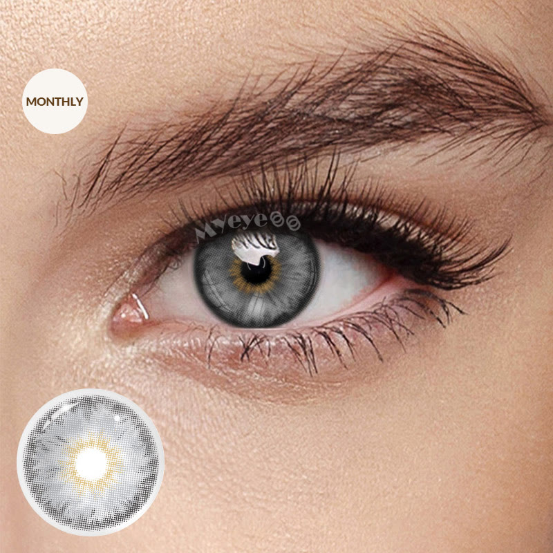 MYEYEBB Tiny Iris Grey Small Pupil Prescription Colored Contact Lenses丨Monthly - image 1