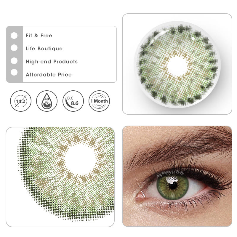 MYEYEBB Petite Iris Green Prescription Colored Contact Lenses丨Monthly - image 11