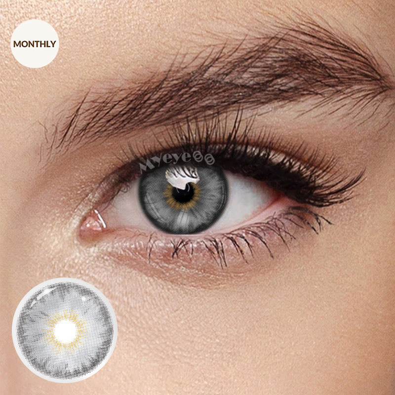 MYEYEBB Tiny Iris Grey Small Pupil Prescription Colored Contact Lenses丨Monthly - Tiny Iris Grey (Monthly) - -8.00 - MI20-5(HC1376-5)
