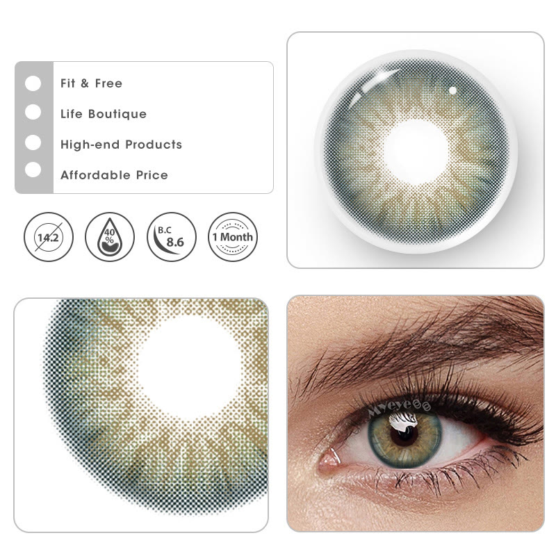 MYEYEBB Mystic Green Prescription Colored Contact Lenses丨Monthly - image 9