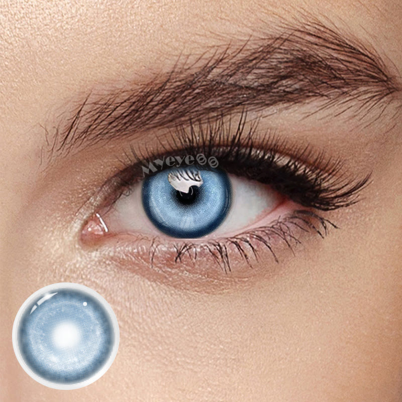 MYEYEBB Cyber Blue Prescription Cosplay Colored Contact Lenses丨1 Day-10 pcs - Cyber Blue (1 Day-10 pcs) - -8.00 - TD2001_BU_10pcs - image 1
