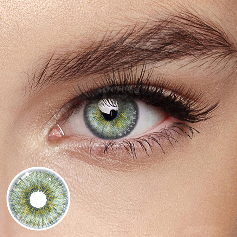MYEYEBB Rebirth Cosmic Green Prescription Colored Contact Lenses丨1 Day-10 pcs - Rebirth Cosmic Green (1 Day-10 pcs) - -8.00 - TD202_GN_10pcs - image 1