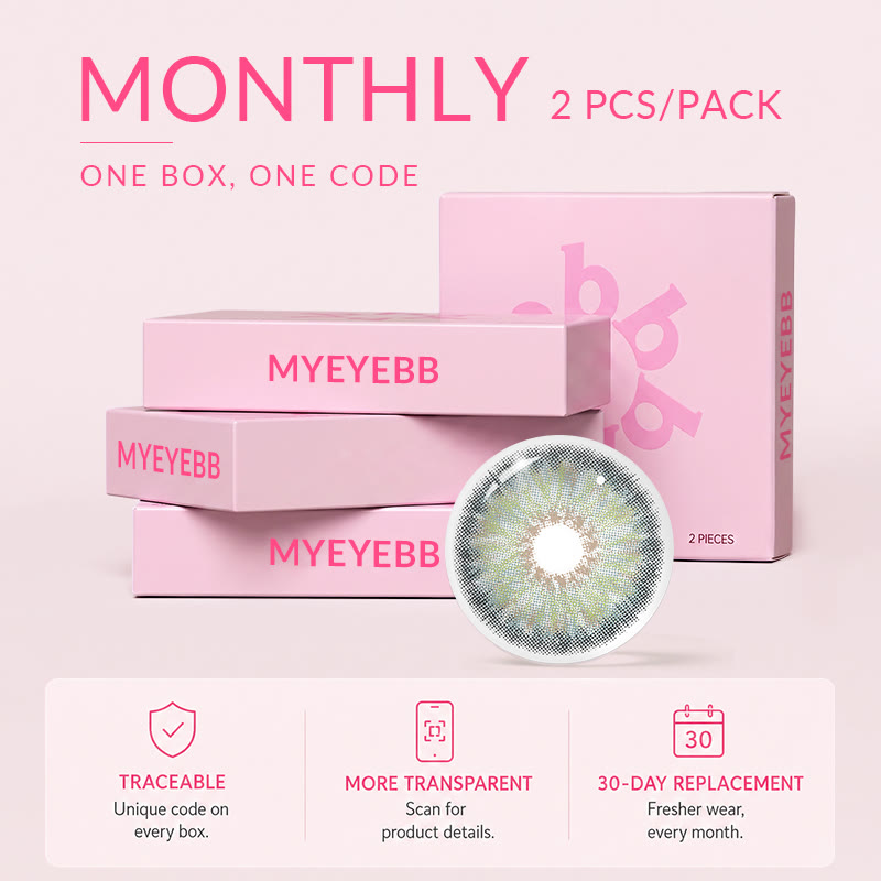 MYEYEBB Petite Iris Grey Green Prescription Colored Contact Lenses丨Monthly - image 5