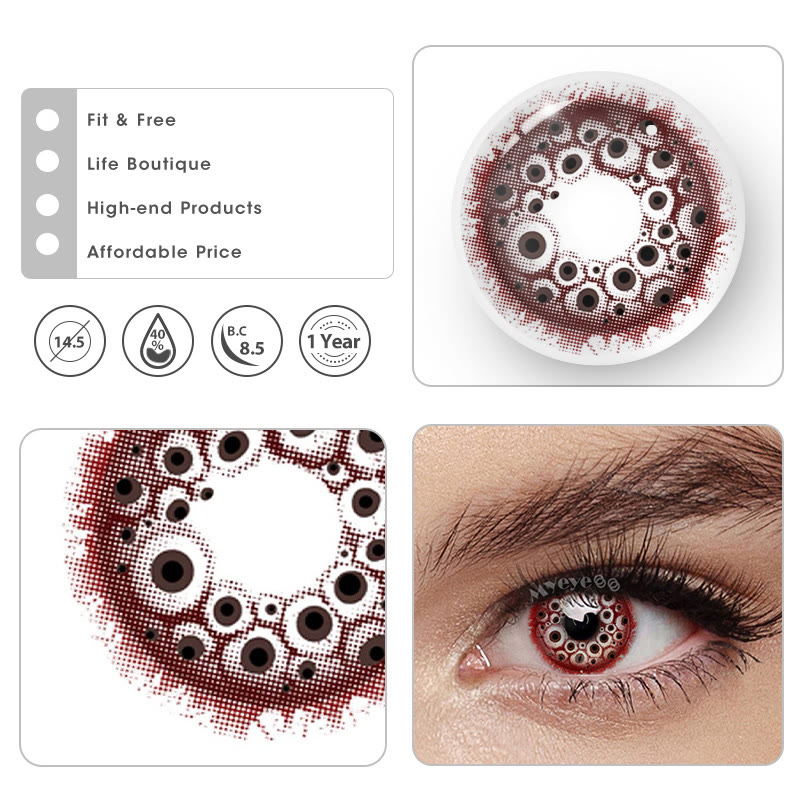 MYEYEBB Inferno Eyes Red Cosplay Colored Contact Lenses - image 7