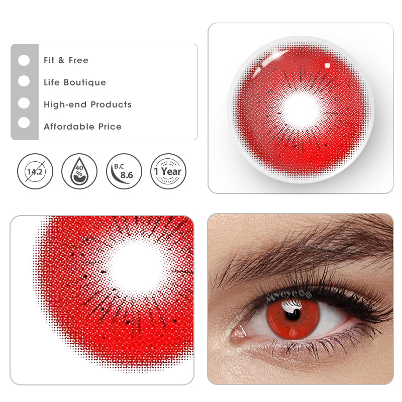 MYEYEBB Serpent Red Cosplay Colored Contact Lenses - image 6