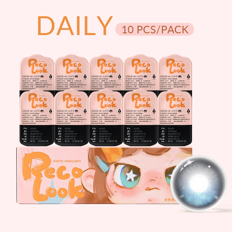 MYEYEBB Radiant Blue Colored Contact Lenses | 1 Day-10 Pcs - image 7