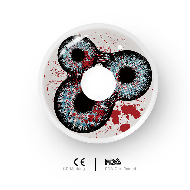 MYEYEBB Devil's Triple Black Prescrition Cosplay Colored Contact Lenses - image 8