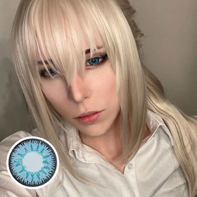 MYEYEBB Wild Nature Blue Prescription Colored Contact Lenses - image 5