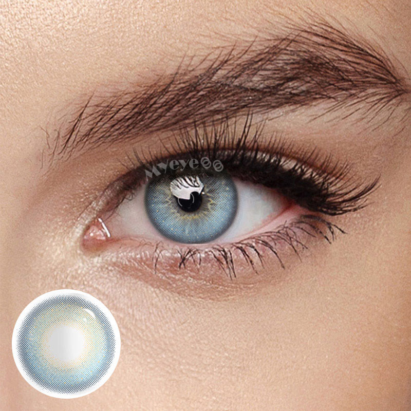 MYEYEBB Dream Bubble Blue Prescription Colored Contact Lenses - Satellite Blue - -8.00 - LM31_BU - image 1